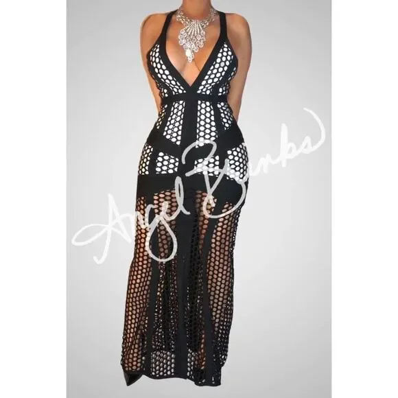 Angel Brinks | Dresses | Angelbrinks Nwt Obsessed Bodycon Bandage Mesh Dress  | Poshmark